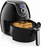 Princess 182055 Digitale Family Aerofryer XXL - Heteluchtfriteuse - Zwart - Inclusief bakvorm - 5.2 liter - 1500g friet - 1700 Watt