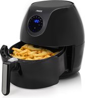 Princess 182051 Digitale Family Aerofryer - Heteluchtfriteuse - Zwart - Inclusief grillrooster & bakvorm - 5.2 liter - 1400g friet - 7 programma's - 1700 Watt