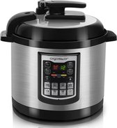 Aigostar Mila 30ICN - Multicooker - Rijstkoker met Timer - 6L - Pressure Cooker - Zwart/RVS