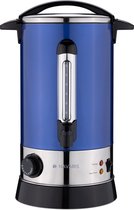 Navaris glühweinketel met temperatuurregelaar 10L - RVS glühweinkoker met tap - Warm water ketel - Thermostaat - Oververhittingsbeveiliging - Blauw