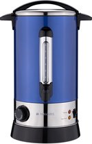 Navaris glühweinketel met temperatuurregelaar 10L - RVS glühweinkoker met tap - Warm water ketel - Thermostaat - Oververhittingsbeveiliging - Blauw