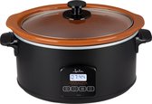 Jata - Slowcooker - Terracotta - Led scherm - 5L - 210W - Zwart