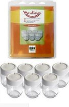 Yoghurtpotjes verpakt per 7 stuks glazen potjes yoghurtbereider Yoghurta timer, Yoghurteo Seb Tefal Calor Moulinex