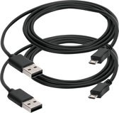 MMOBIEL 2 Stuks USB naar Micro USB Kabel (ZWART) voor Android Smartphones