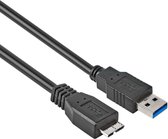 USB A naar Micro USB Kabel 3.0 - Zwart - 0.5 meter - Allteq