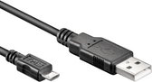 USB Micro Kabel 2.0 - Zwart - 5 meter - Allteq