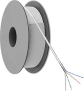 Netwerkkabel - Cat 6 - U/UTP - Flexibele kern - CU - 5.8mm - 50 meter - PVC - Op rol - Grijs - Allteq