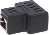 RJ45 Splitter - 1 Naar 2 Netwerk Adapter - LAN Splitter - Ethernet Netwerk Kabel - Connector - Adapter - Zwart