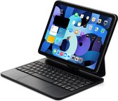 Toetsenbord hoes geschikt voor iPad Air 10.9 (2022/2020) - Draaibare Bluetooth Toetsenbord hoes - met Touchpad & Styluspen houder - Zwart