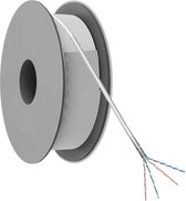 Netwerkkabel - Cat 6 - S/FTP - Vaste kern - CCA - 7.2mm - 100 meter - PVC - Op rol - Grijs - Allteq