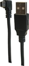 Mini USB haakse kabel 2 meter voor camera's, PS3 controllers en smartphones