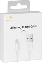 Oplader kabel geschikt voor Apple iPhone 1M - iPhone kabel - iPhone oplaadkabel - Lightning USB kabel - iPhone lader - Apple laadkabel | Simanti®
