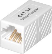 UTP CAT6a Gigabit RJ45 koppelstuk / wit