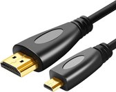 HDMI kabel 1.5 meter - HDMI Male naar Micro HDMI kabel geschikt voor GoPro, camera's etc - HDMI 1.4 versie - High Speed 1080P - Black edition