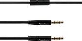 PowerLocus Audio Kabel 3.5mm Jack, Aux Kabel met Microfoon voor Koptelefoons