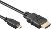 HDMI kabel - Micro HDMI type-D - 10.2 Gbps - 4K@30 - Male to Male - 0.5 Meter - Zwart - Allteq