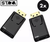 2 Stuks | Staza® DisplayPort naar HDMI Adapter kabel