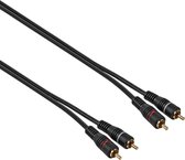 Tulp kabel - Analoog - Dubbel afgeschermd - 5 meter - Zwart - Allteq