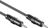 2,5mm Stereo Jack Kabel - 1,5 meter - Zwart