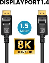 Somstyle Displayport kabel 1.4 – 8K 60Hz – 4K 144 Hz - 32.4GBps – Gecertificeerd – DP 1.4 Kabel - 1.5 Meter