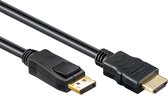 DisplayPort Naar HDMI Kabel - 2 meter - Zwart - Allteq