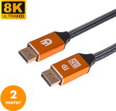Drivv. Displayport Kabel - 8K 60Hz – 4K 144 Hz - 32.4GBps - Displayport 1.4 - DP Kabel - 2 meter