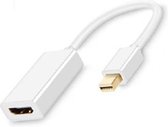 Mini DisplayPort Naar HDMI Adapter Wit - Thunderbolt To HDMI converter - Mini DP naar HDMI adaptor - Mini DP naar HDMI converter - Compatible met Apple Macbook en iMac / Surface / en Laptops van Dell, Lenovo en Samsung