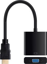 HDMI naar VGA Adapter Kabel Omvormer HDMI VGA Converter 1080p - Zwart