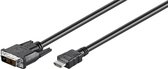 Wentronic - HDMI naar DVI kabel - 1 m - Zwart