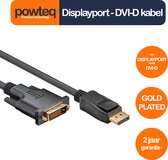 Powteq - 2 meter premium Displayport naar DVI-D kabel - Gold-plated