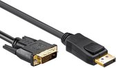 DisplayPort naar DVI kabel - 1.2 - Dual link - Verguld - 1 meter - Zwart - Allteq
