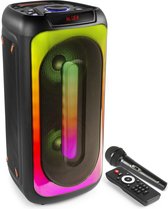 Partybox met Microfoon - Fenton BoomBox500 - Bluetooth Speaker - Draadloos - LED Verlichting