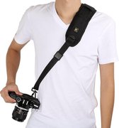 Camerariem voor DSLR Camera Strap – Schouderriem Quick Strap – Geschikt voor oa Nikon, Sony, Canon – Zwart