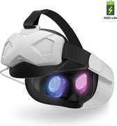 Somstyle Elite Strap met VR Cover met Batterij Geschikt voor Oculus Quest 2 - Vervanging voor Elite Strap - Verstelbare Comfortabele Riem - met Hoofdkussen