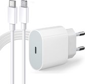 iPhone 12 oplaadstekker 20W USB-C Power oplader met kabel | 1 Meter |  Apple iPhone 12 - Apple iPad - USB-C Apple Magsafe|Snellader iPhone 12 / 11 / X / iPad / 12 Pro Max / iPhone 12 Pro | iPhone 12 Lader | USBC lader | USB-C Lader | iPhone 12