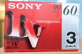 SONY   premium  mini dv  cassettes   pak  van 3  3dvm60r3