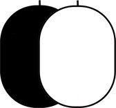 2in1 Achtergrondscherm 150 cm X 200 cm / Opvouwbare Achtergrond Zwart/Wit - type: SZW-150200