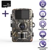 Wildcamera - Wildcamera Met Nachtzicht - Bewakingscamera - Wildlife camera - Waterdicht - Infraroodcamera - Incl gratis 32GB SD Kaart