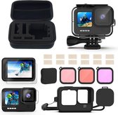 YONO Duik Accessoires Set geschikt voor GoPro Hero 11 / 10 / 9 - Case - Housing - Screen Protectors - Filters - Anti Fog inserts - 15in1