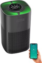 Luchtreiniger / Air Purifier met APP en HEPA 13 filter + koolstoffilter - Werkt tegen huisstofmijt, hooikoorts, allergie, stof, - 210 m³/u