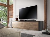 Meubella TV-Meubel Monaco - Grijs - Eiken - 4 deuren - 170 cm