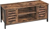 MIRA Home - TV kast meubel - Kast - Metaal/Hout - Bruin/Zwart - 110x40x50