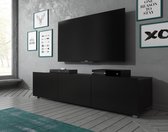 Meubella - TV-Meubel Calgary - Mat Zwart - 150 cm - Staand of Hangend