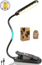 Brothers4Change - Leeslamp met klem - Energielabel A - Leeslampje voor boek - Bed- en bureaulamp