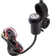 12/24V waterdichte dubbele USB lader voor op de motor