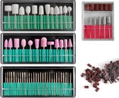 166 delige Nagelfrees bitjes en schuurrolletjes set - Manicure en Pedicure