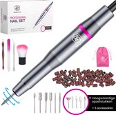 Beeperfect® Elektrische Nagelvijl - Nagelfrees - Manicure en Pedicure set - 11 Bitjes en 60 Schuurrolletjes - 4 Extra accessoires