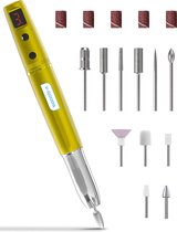 V-Goods Professionele  Elektrische nagelvijl - 11 bitjes - Draadloos - Nagelfrees - Eelt Verwijderaar - Manicure / Pedicure