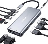 A-Konic 12-in-1 USB-C docking station - Dual HDMI - Spacegrey