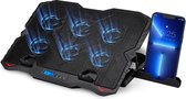 Powerbux DCX-15 Turbo Laptop Cooler - Tot 17 Inch - Laptop Standaard - Verstelbaar - 6 Ventilatoren - Laptop Koeler - Cooling Pad